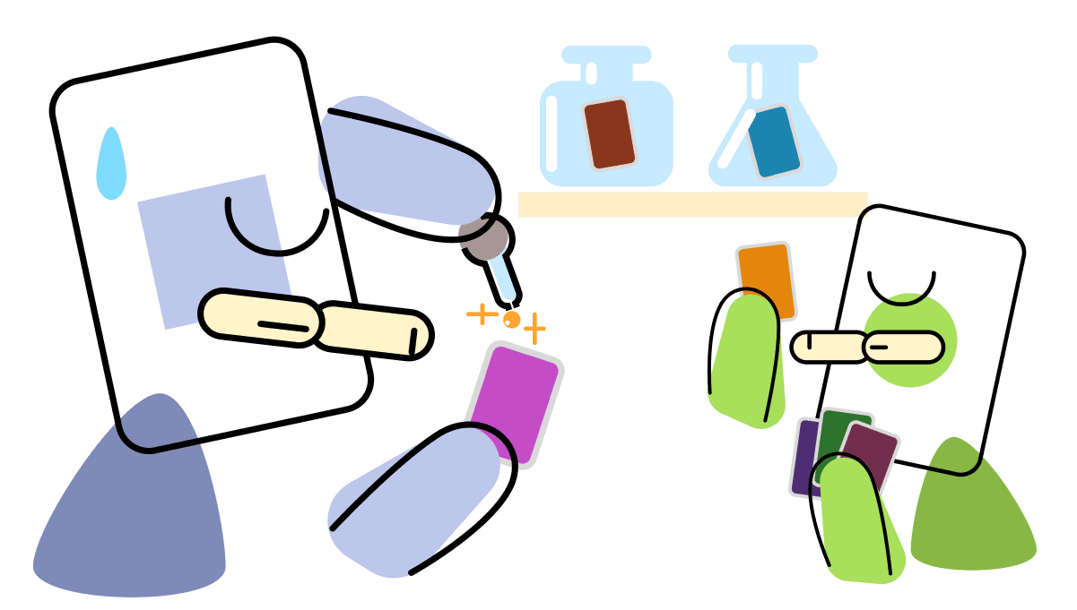 Card game crafting illustration
